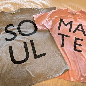 Funny his/hers matching soulmate t-shirts (2 total)